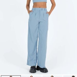 Princess Polly Huxley Pants Blue Sz US 8